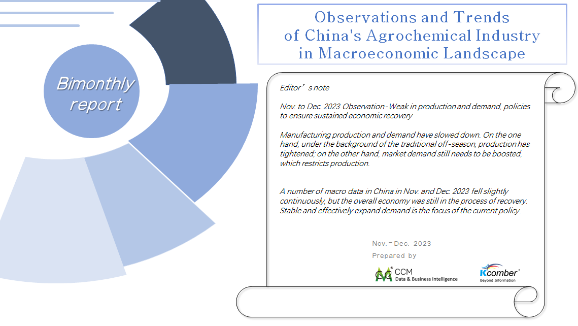 Observations and Trends of China's Agrochemical Industry in Macroeconomic