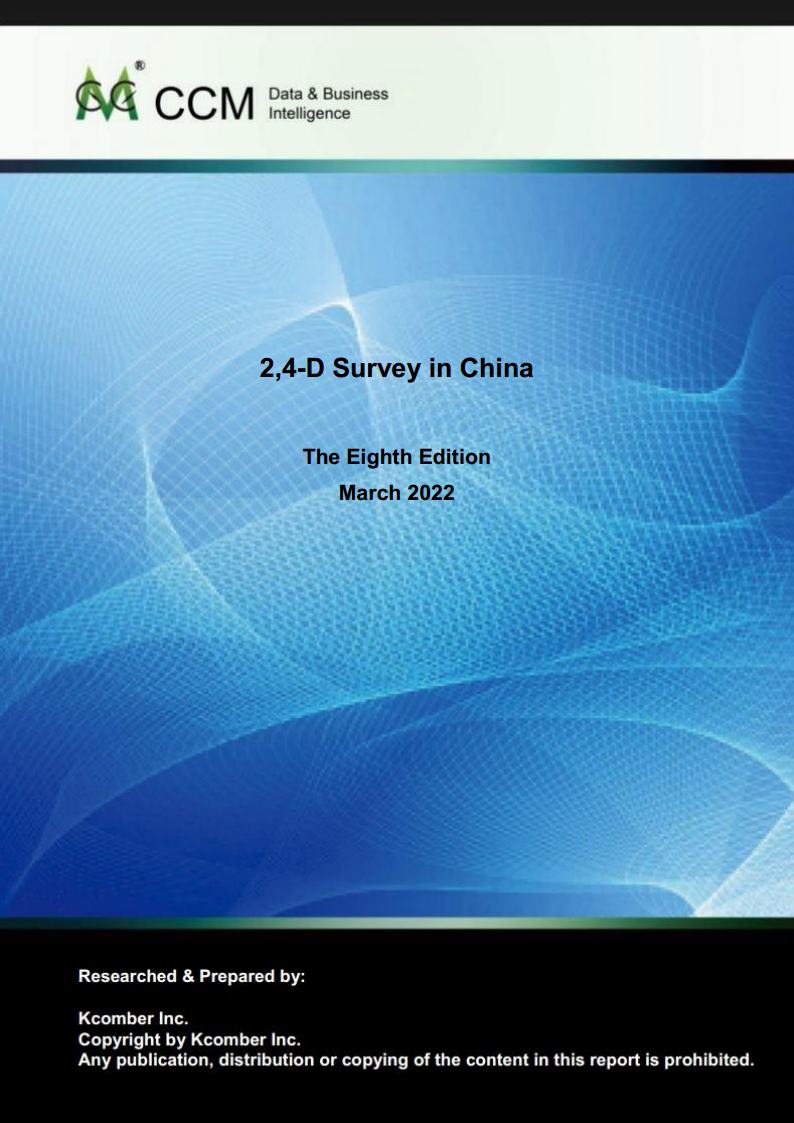 2,4-D Survey in China 2021